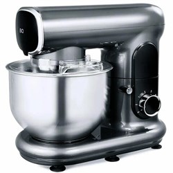 Миксер планетарный BQ (БИ-КЬЮ) MX822, 1600 Вт, 6 скоростей, 3 насадки, металлическая чаша 5 л, серебро, 86192600 - фото 16566160