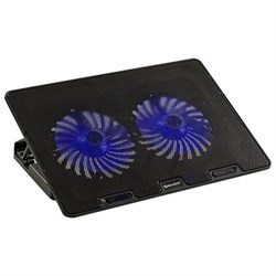 Подставка для ноутбука с охлаждением, 2 порта USB-A, LED-подсветка, 352х252 мм, BRAUBERG, 513617 - фото 16566322