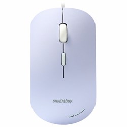Мышь проводная бесшумная SMARTBUY 288-V, USB, 3 кнопки + 1 колесо, оптическая, сиреневая, 06819, SBM-288-V - фото 16566422