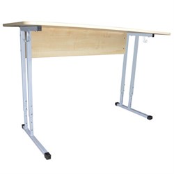 Стол-парта 2-местный регулируемый "Умник", 1200х500х640-760 мм, рост 4-6, серый каркас, ЛДСП клён - фото 16566692