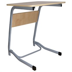 Стол-парта 1-местный нерегулируемый "Олимп" 600х500х760 мм, рост 6, серый каркас, ЛДСП клён - фото 16566693