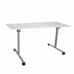 Стол складной "Эверест", 1200х600х760 мм, серый каркас, ЛДСП белая - фото 16566712