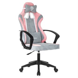 Кресло компьютерное BRABIX "Forcer GM-127", 2 подушки, ткань, розовое/серое, 533215 - фото 16566795