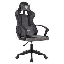 Кресло компьютерное BRABIX "Forcer GM-127", 2 подушки, экокожа/велюр, черное/серое, 533216 - фото 16566796