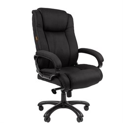 Кресло офисное Chairman CH 410, НАГРУЗКА до 180 кг, пружинный блок в сиденье, ткань SX, черное, 7163873 - фото 16566798