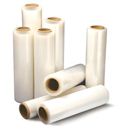 Стрейч-пленка для ручной упаковки 50 см х 232 м, 15 мкм, 1,6 кг - нетто, ПЕРВИЧНОЕ СЫРЬЕ, растяжение 300% - фото 16567054