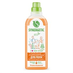 Средство для мытья пола и поверхностей 1 л SYNERGETIC, c дезинфицирующим эффектом, биоразлагаемое, 101100 - фото 16567264
