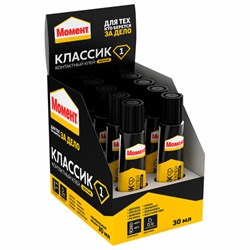 Клей универсальный МОМЕНТ-1, 30 мл, в шоу-боксе, 873854 - фото 16567271