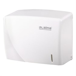 Диспенсер для полотенец LAIMA PROFESSIONAL ORIGINAL (Система H3), V-сложения, белый, ABS, 605761 - фото 16567285