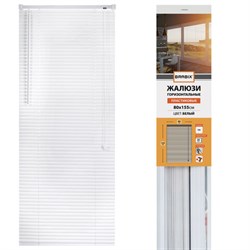 Жалюзи горизонтальные BRABIX 80х155 см, ПЛАСТИК, цвет белый, 606026 - фото 16567295