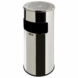 Урна с пепельницей 27 литров, 600х250 мм, нержавеющая сталь, зеркальная, LAIMA PROFESSIONAL, 606299 - фото 16567309