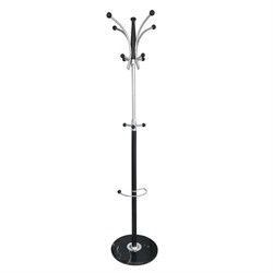 Вешалка-стойка BRABIX "CR-848" на мраморном диске, металл, 4+3 крючка, цвет коричневый, 606435 - фото 16567326