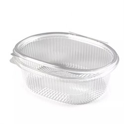 Одноразовый контейнер овальный 750 мл, С КРЫШКОЙ, ЮП-РКС, КОМПЛЕКТ 420 шт., прозрачный ПЭТ, ЮУПМ6005 - фото 16567432