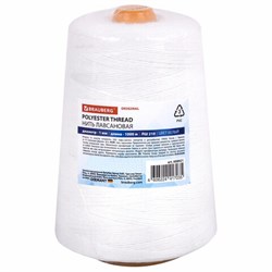 Нить лавсановая для прошивки, БЕЛАЯ диаметр 1 мм, 1000 м, ЛШ 210, BRAUBERG ORIGINAL, 608921 - фото 16567586