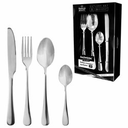 Набор столовых приборов PREMIUM 24 шт., 6 персон, серебристый, нержавеющая сталь, DASWERK (ДАСВЕРК), 609073 - фото 16567613