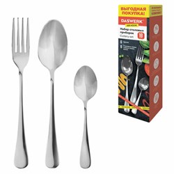 Набор столовых приборов STANDARD 18 шт., 6 персон, серебристый, нержавеющая сталь, DASWERK (ДАСВЕРК), 609074 - фото 16567614