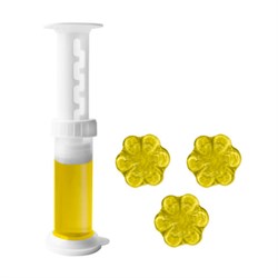 Диски гелевые, освежитель и очиститель для унитаза, 8 дисков 44 г, LAIMA, "Лимон", шприц, 609795 - фото 16567770