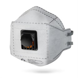 Респиратор (1 шт.) с клапаном и угольным фильтром, полумаска фильтрующая, трехпанельный складной, индивидуальная упаковка, FFP2, JM-9326 - фото 16567804