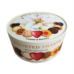 Набор печенья и шоколадных конфет SANTA BAKERY, в подарочной упаковке, 500 г, 98 - фото 16567844