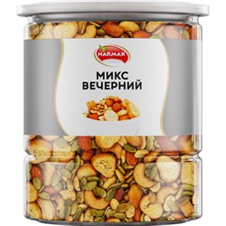 Ореховая смесь NARMAK "МИКС Вечерний" семена тыквы, миндаль, кешью, арахис, сухари, 500 г - фото 16567914
