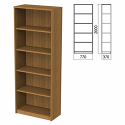 Шкаф (стеллаж) "Арго", 770х370х2000 мм, 4 полки, орех - фото 16568332