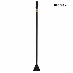 Ледоруб-топор шириной 14 см, ВЕС 3,3 кг, металлическая ручка 120 см, D=34 мм, СУПЕРУСИЛЕННЫЙ, черная порошковая окраска, ГРАНДМАСТЕР, 700346 - фото 16568901