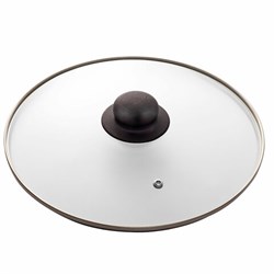 Крышка стеклянная 24 см с пароотводом, жаропрочное стекло, нержавеющая сталь ободка, SCOVO "Classic", KC-224, КС-224 - фото 16568948