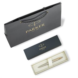 Ручка шариковая PARKER "Jotter Core Stainless Steel GT", пакет, 880887 - фото 16569065