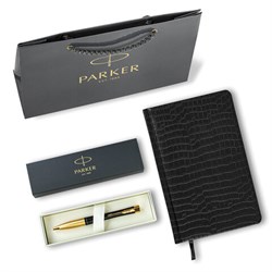 Ручка шариковая Parker "Urban Twist Black GT", ежедневник А5 черный, пакет, 880898 - фото 16569076