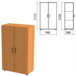 Шкаф закрытый "Фея", 740х390х1220 мм, цвет орех милан (КОМПЛЕКТ) - фото 16569104