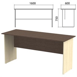 Стол письменный "Канц", 1600х600х750 мм, цвет венге/дуб молочный (КОМПЛЕКТ) - фото 16569148