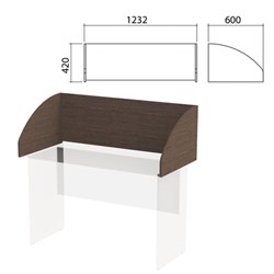 Экран-перегородка "Канц" 1232х600х420 мм, цвет венге/венге (КОМПЛЕКТ С ФУРНИТУРОЙ) - фото 16569169