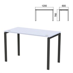 Стол на металлокаркасе "Арго", 1200х600х760 мм, серый (КОМПЛЕКТ) - фото 16569225