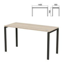 Стол на металлокаркасе "Арго", 1400х600х760 мм, ясень шимо (КОМПЛЕКТ) - фото 16569229