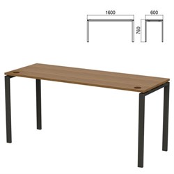 Стол на металлокаркасе "Арго", 1600х600х760 мм, орех (КОМПЛЕКТ) - фото 16569230