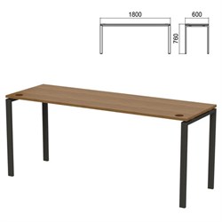 Стол на металлокаркасе "Арго", 1800х600х760 мм, орех (КОМПЛЕКТ) - фото 16569233