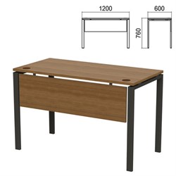 Стол на металлокаркасе "Арго", 1200х600х760 мм, царга, орех (КОМПЛЕКТ) - фото 16569236