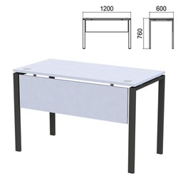 Стол на металлокаркасе "Арго", 1200х600х760 мм, царга, серый (КОМПЛЕКТ) - фото 16569237