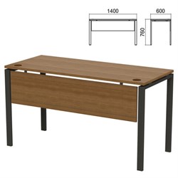 Стол на металлокаркасе "Арго", 1400х600х760 мм, царга, орех (КОМПЛЕКТ) - фото 16569239