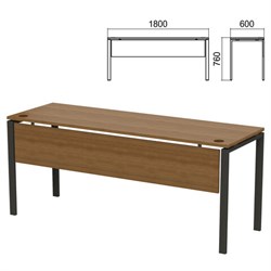 Стол на металлокаркасе "Арго", 1800х600х760 мм, царга, орех (КОМПЛЕКТ) - фото 16569245
