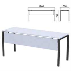 Стол на металлокаркасе "Арго", 1800х600х760 мм, царга, серый (КОМПЛЕКТ) - фото 16569246