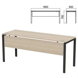 Стол на металлокаркасе "Арго", 1800х600х760 мм, царга, ясень шимо (КОМПЛЕКТ) - фото 16569247