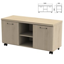 Тумба-креденция "Приоритет" 1200х446х600 мм, 2 двери, кронберг (КОМПЛЕКТ) - фото 16569359