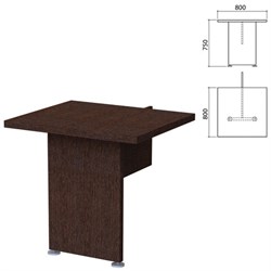 Модуль стола приставного "Приоритет" 800х800х750 мм, венге (КОМПЛЕКТ) - фото 16569380