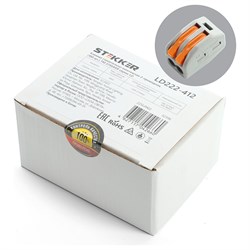 Строительно-монтажные двухпроводные клемма Stekker LD222-412 - фото 16570367