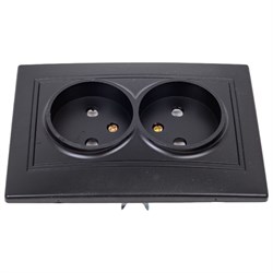 Двойная розетка INTRO Plano - фото 16571629