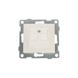 Двойной механизм компьютерной розетки GUSI ELECTRIC С10К2-028 - фото 16577375