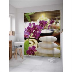 Шторка-занавеска для ванной JoyArty Азиатский релакс - фото 16578284