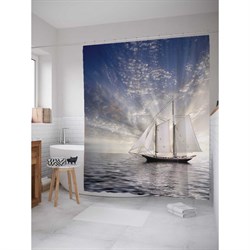 Шторка-занавеска для ванной JoyArty Парусный корабль - фото 16579073