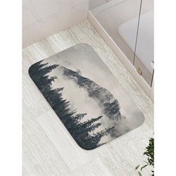 Противоскользящий коврик для ванной, сауны, бассейна JoyArty Лесная дымка - фото 16579471